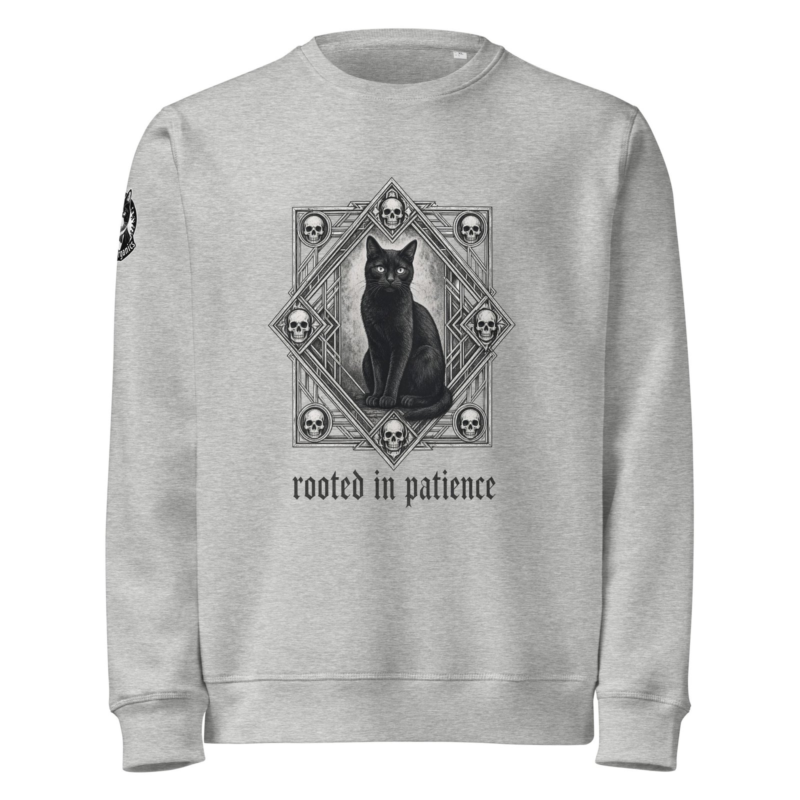 Patience & Poison Sweatshirt heather grey front