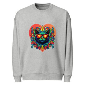 Prism Oversized Sweatshirt heather grey front