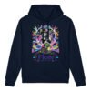 Flow State unisex organic side pocket hoodie front french navy