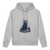 Realm Guardian / Hypnotic unisex organic side pocket hoodie front heather grey