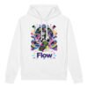 Flow State unisex organic side pocket hoodie front white