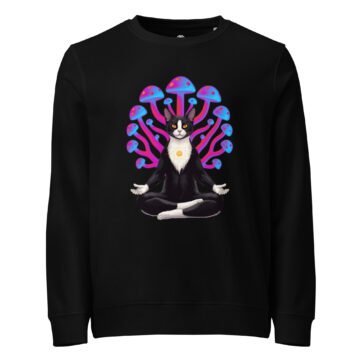 Mushroom Meditation Sweatshirt black front