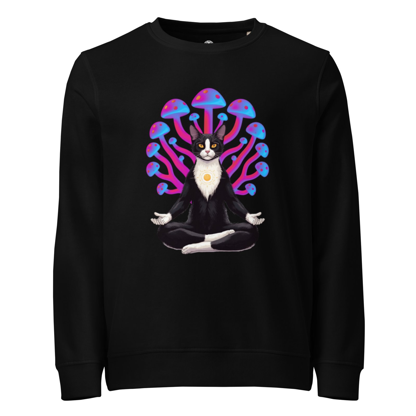 Mushroom Meditation Sweatshirt black front