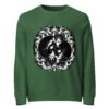Midnight Curl Organic Sweatshirt — green front | Keanu Organics