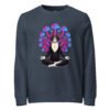 Mushroom Meditation Sweatshirt french navy front