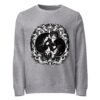Midnight Curl Organic Sweatshirt — grey front | Keanu Organics