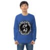 Midnight Curl Organic Sweatshirt — blue front | Keanu Organics