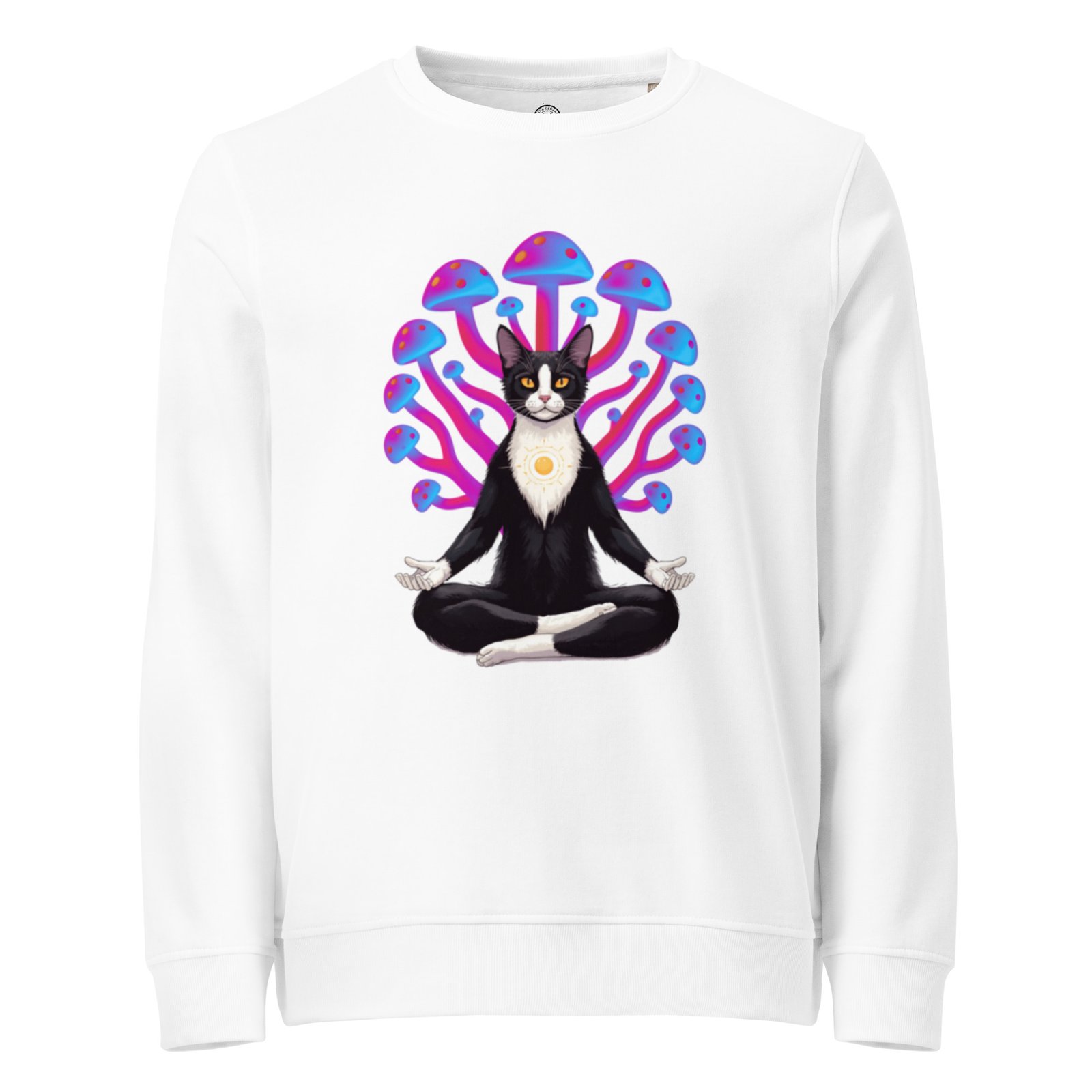 Mushroom Meditation Sweatshirt white front