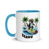 Rasta Waves mug with blue inside left blue 11 oz