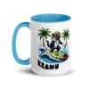 Rasta Waves mug with blue inside left blue 15 oz