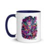 Mushroom Guardian mug with color inside left dark blue 11 oz