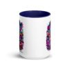 Mushroom Guardian mug with color inside front dark blue 15 oz