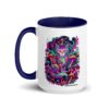Mushroom Guardian mug with color inside left dark blue 15 oz