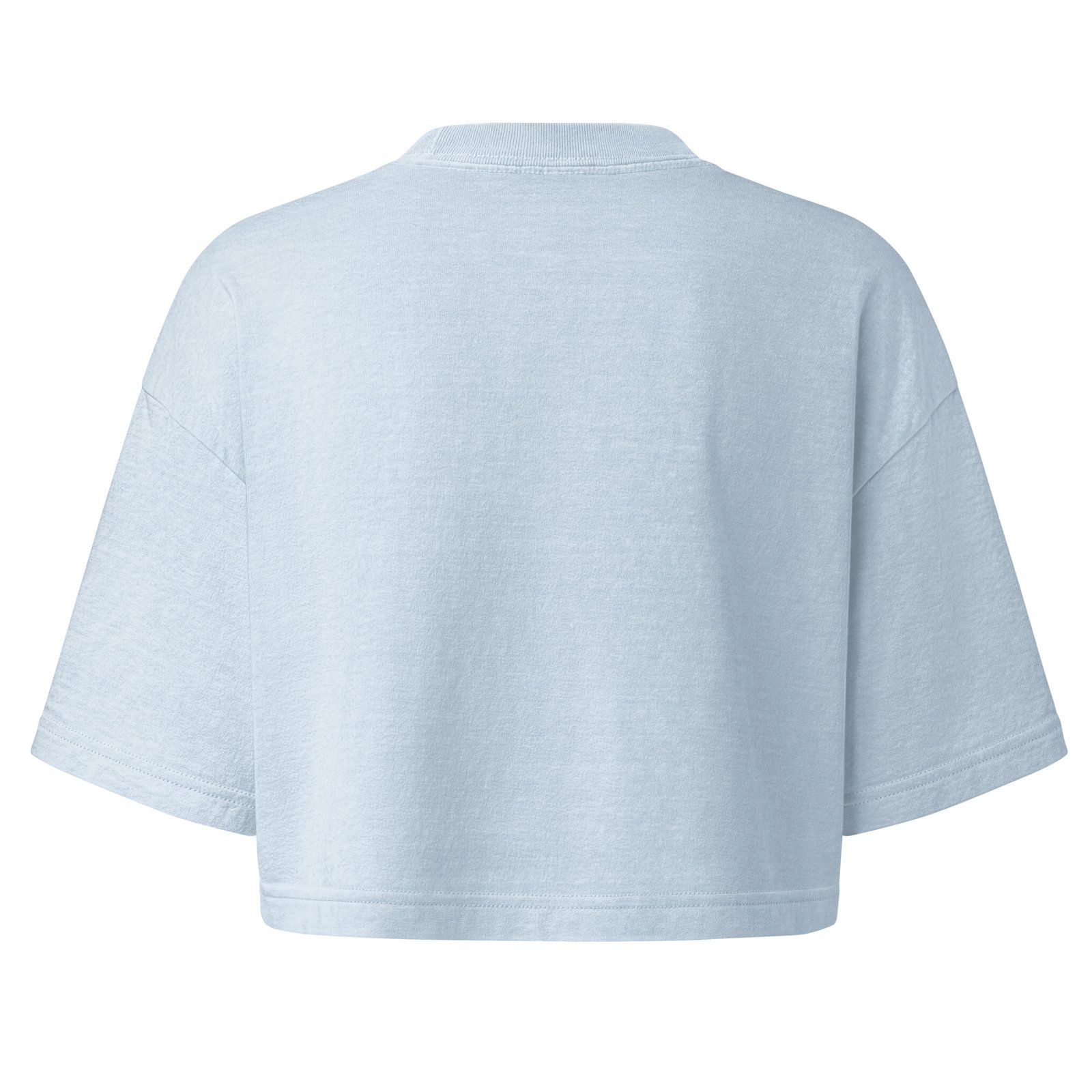 Mycelial Mind Crop Tee light washed denim back