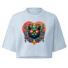 Prism Crop Tee light washed denim front