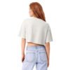 Mushroom Guardian women's garment-dyed cropped tee back vintage white