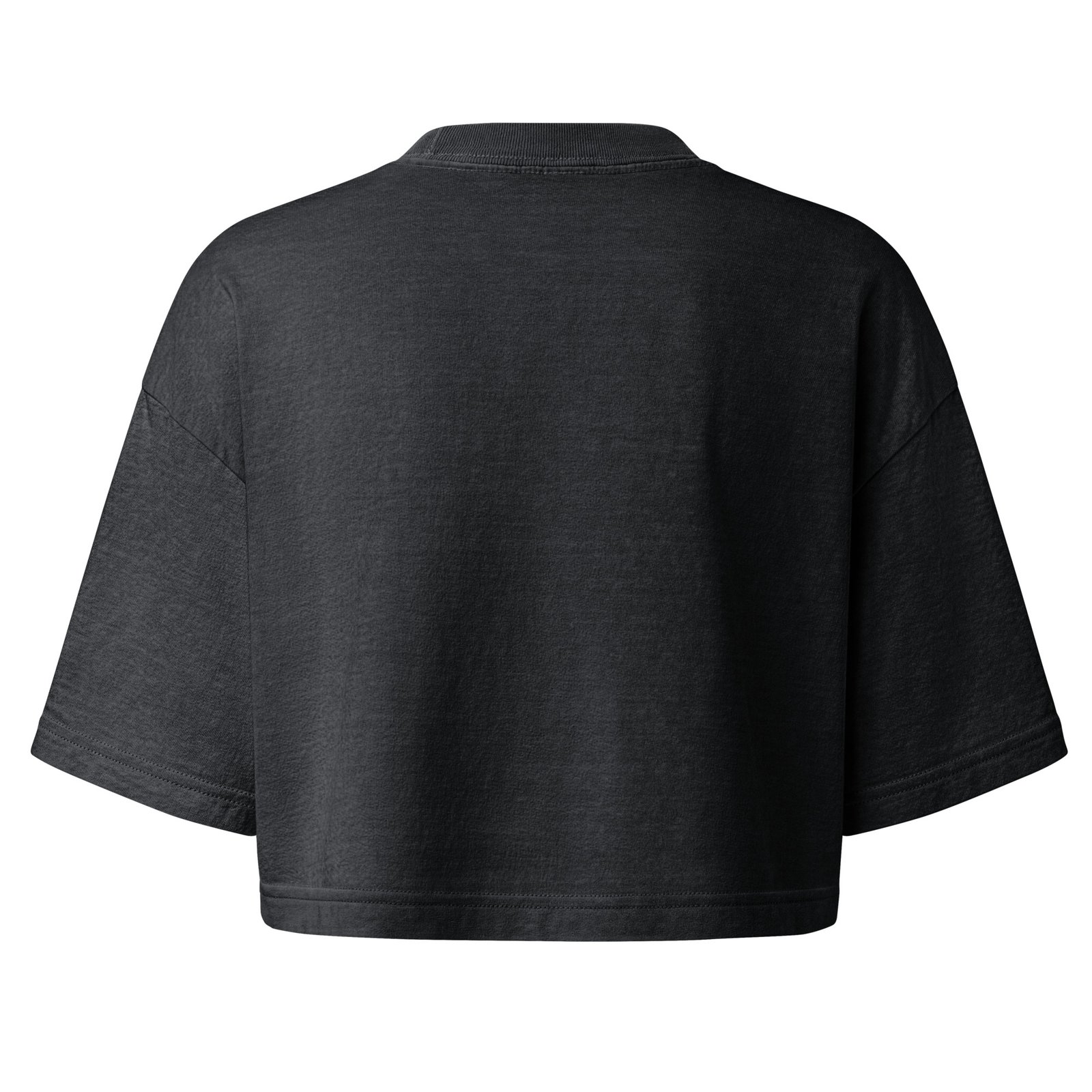 Prism Crop Tee washed black back