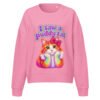 Puddy Tat Crew Sweatshirt bubble pink front