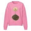 Lotus Paw Crew Sweatshirt bubble pink front