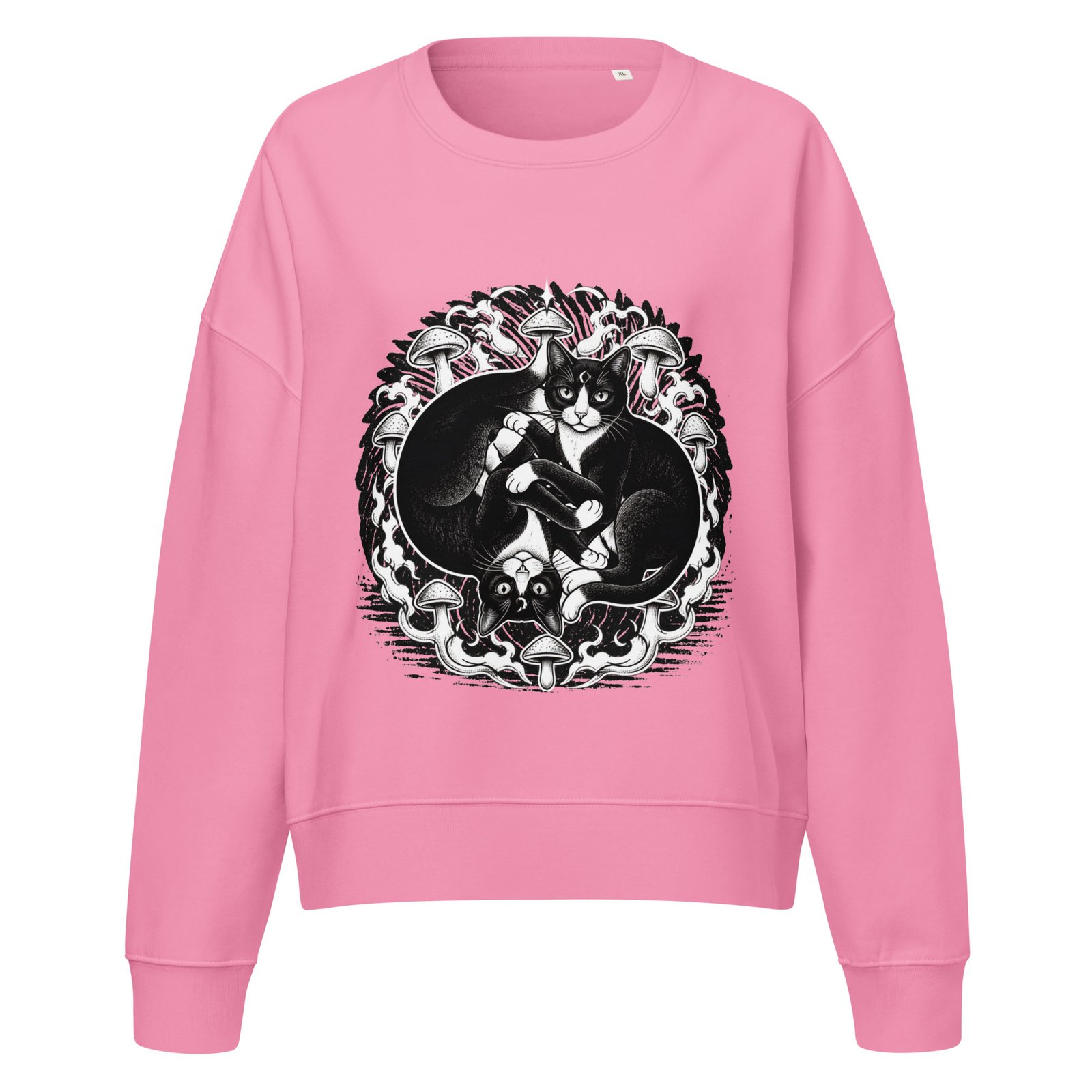 Midnight Curl Crew Sweatshirt bubble pink front