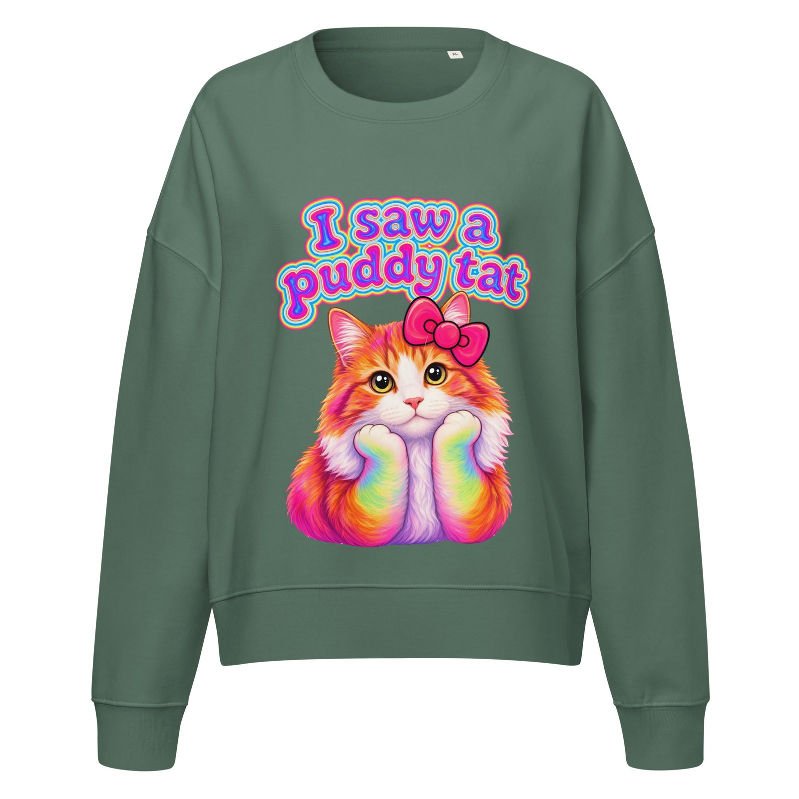 Puddy Tat Crew Sweatshirt green bay front