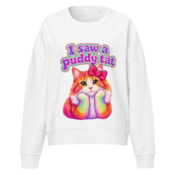 Puddy Tat Crew Sweatshirt white front