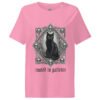 Patience & Poison women's ribbed neck t-shirt front bubble pink