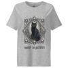 Patience & Poison women's ribbed neck t-shirt front heather grey