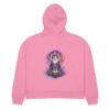 Prismatic Awakening — Organic Cotton Midweight Women's Cosmic Cat Hoodie — Bubble Pink — back