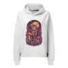 Forest Guardian women's organic mid-weight hoodie front cool heather grey