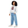 Forest Guardian women's organic mid-weight hoodie front cool heather grey