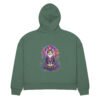 Prismatic Awakening — Organic Cotton Midweight Women's Cosmic Cat Hoodie — Green Bay — back
