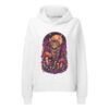 Forest Guardian women's organic mid-weight hoodie front white