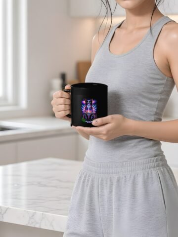 As Above Mug held by model