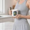 B Like Water White Glossy Mug held by model