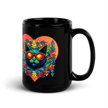 Prism Black Glossy Mug 2 Sizes