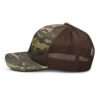 K Cat Camo Trucker Hat in Camo/Brown – left side