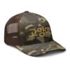 K Cat Camo Trucker Hat in Camo/Brown – right front view