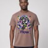 Man wearing the Kaffa Coffee Flow State Garment-Dyed Tee, front view