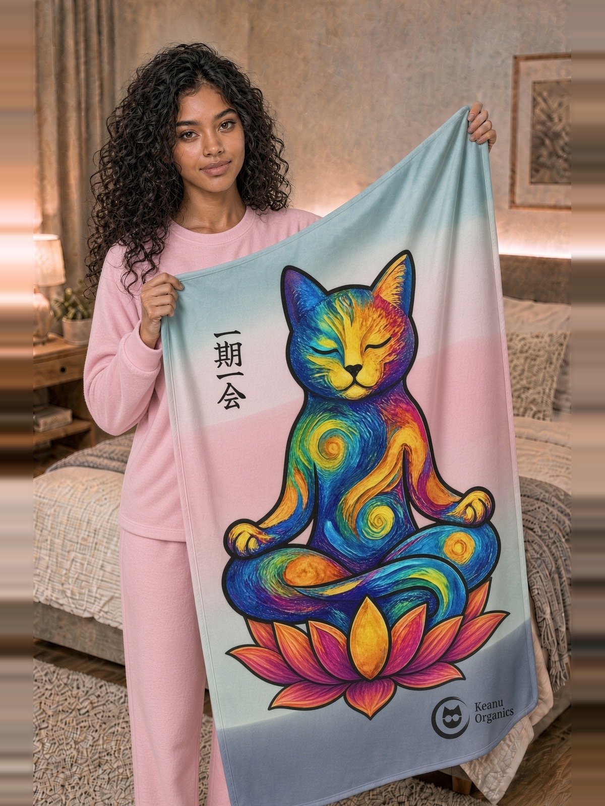 Lotus Moment Throw Blanket