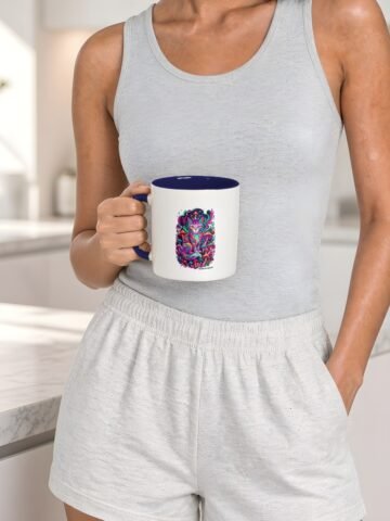 Mushroom Guardian Mug held by model