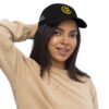 Keanu Gold Logo Dad Hat in Black – front view