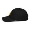 Keanu Gold Logo Dad Hat in Black – left side