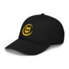 Keanu Gold Logo Dad Hat in Black – left front view