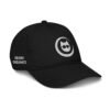 Keanu White Logo Dad Hat in Black – right front view