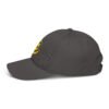 Keanu Gold Logo Dad Hat in Charcoal – left side