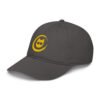 Keanu Gold Logo Dad Hat in Charcoal – left front view