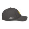 Keanu Gold Logo Dad Hat in Charcoal – right side