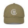 Keanu White Logo Dad Hat in Jungle – front view