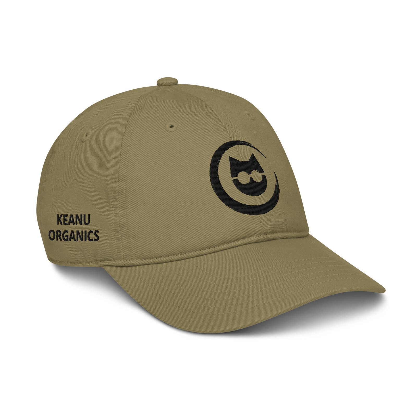 Keanu Logo Dad Hat in Jungle – right front view